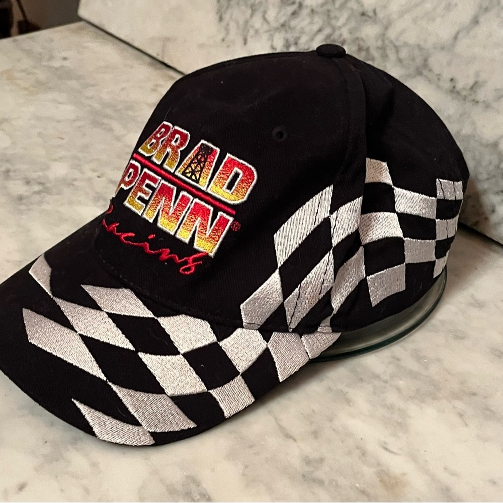 Vintage Brad Penn Racing Black and White Cap